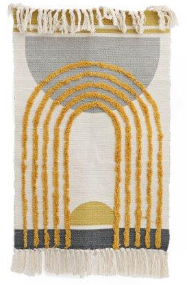 Grey & Yellow Abstract Rug