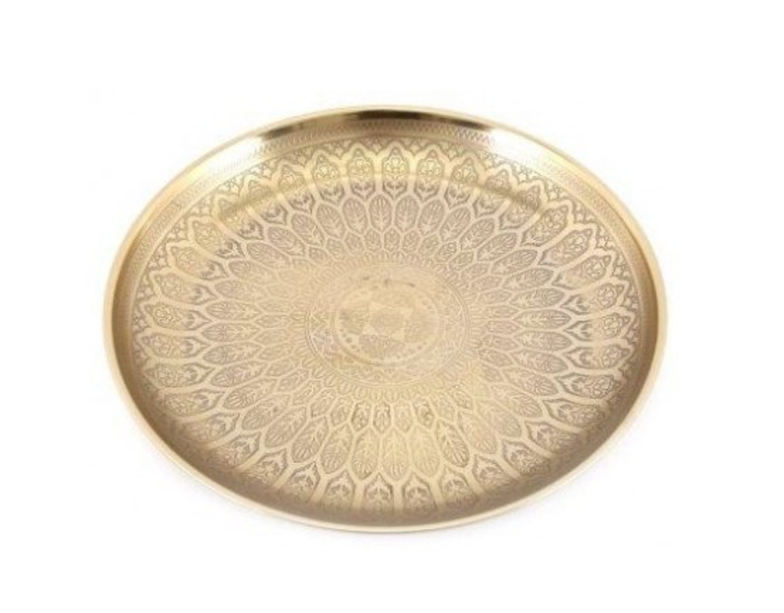 Etched Decorative Gold plate