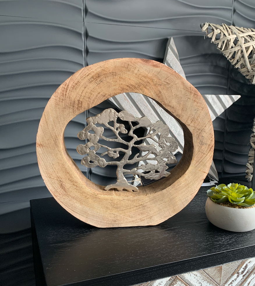 Silver Tree In Log