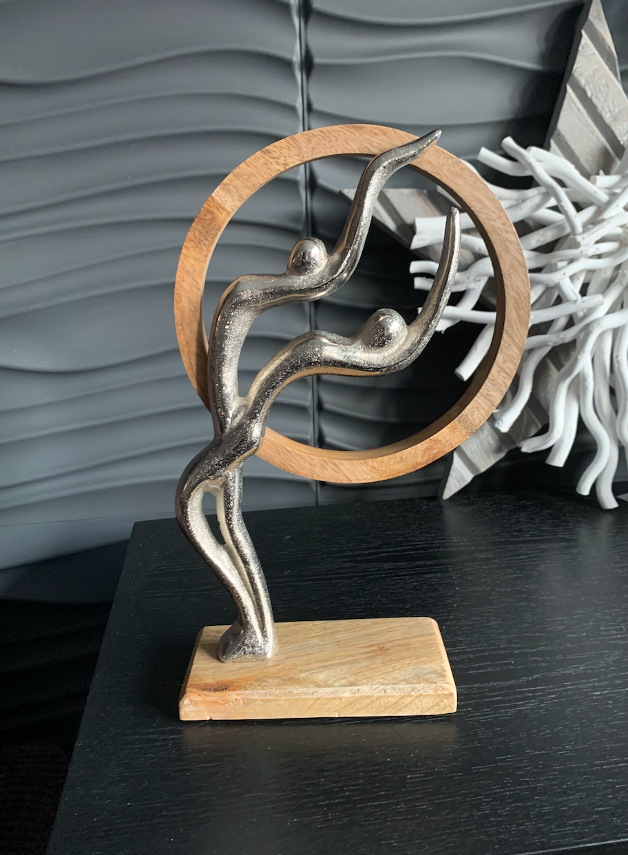 Metal and Wood Statue