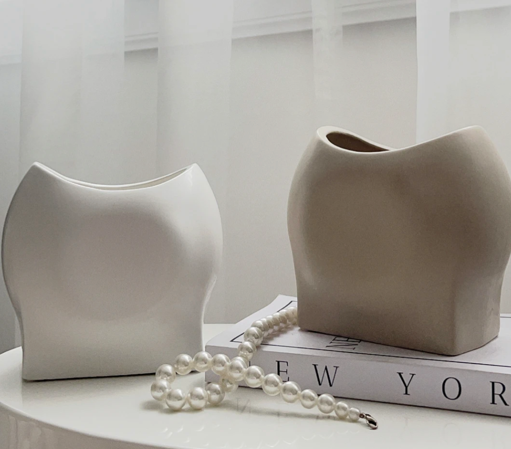 White Poppy Vase