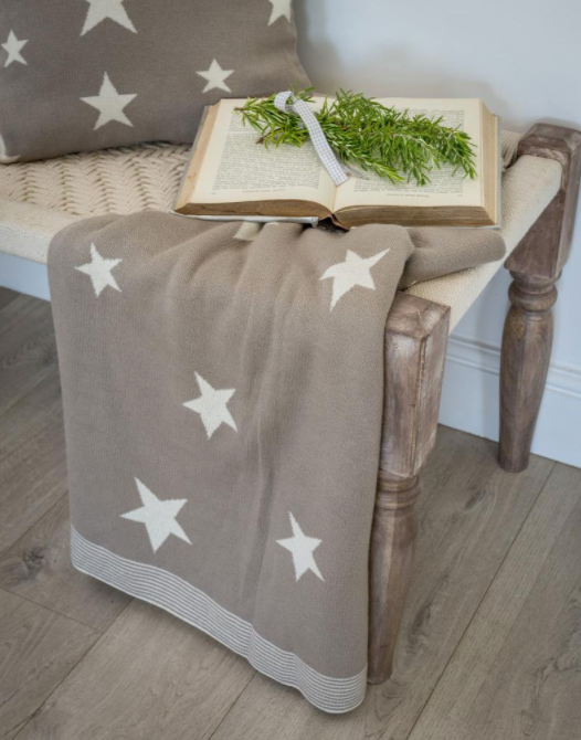 Taupe Star Throw