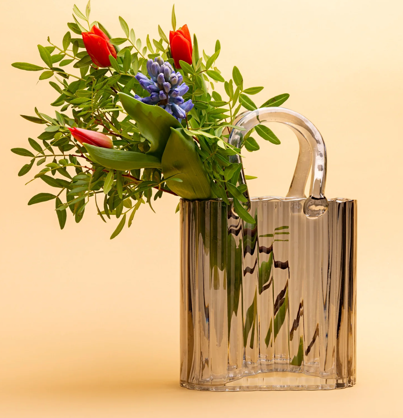 Charcoal Grey Large Handbag Vase